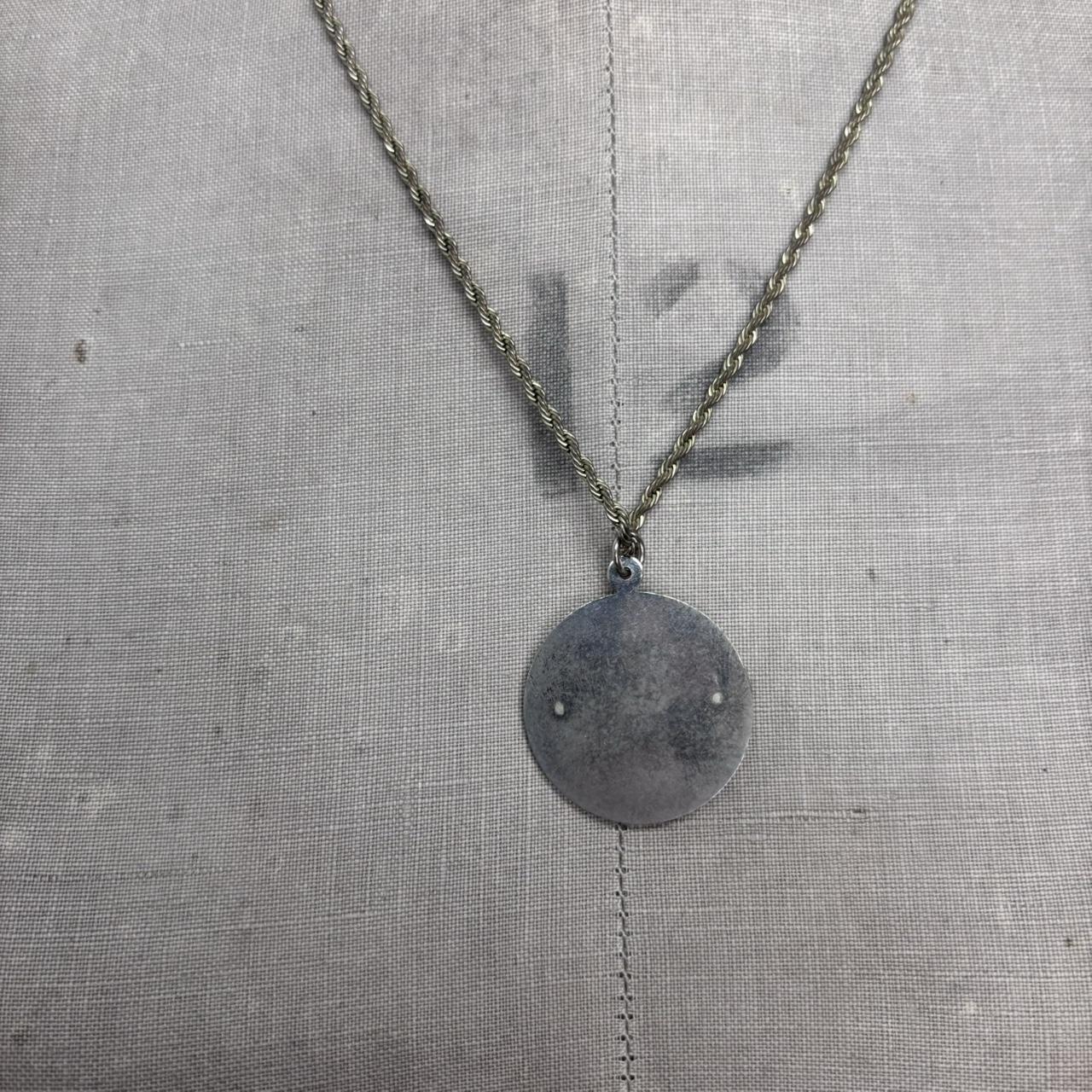 Chunky gold chain coin necklace