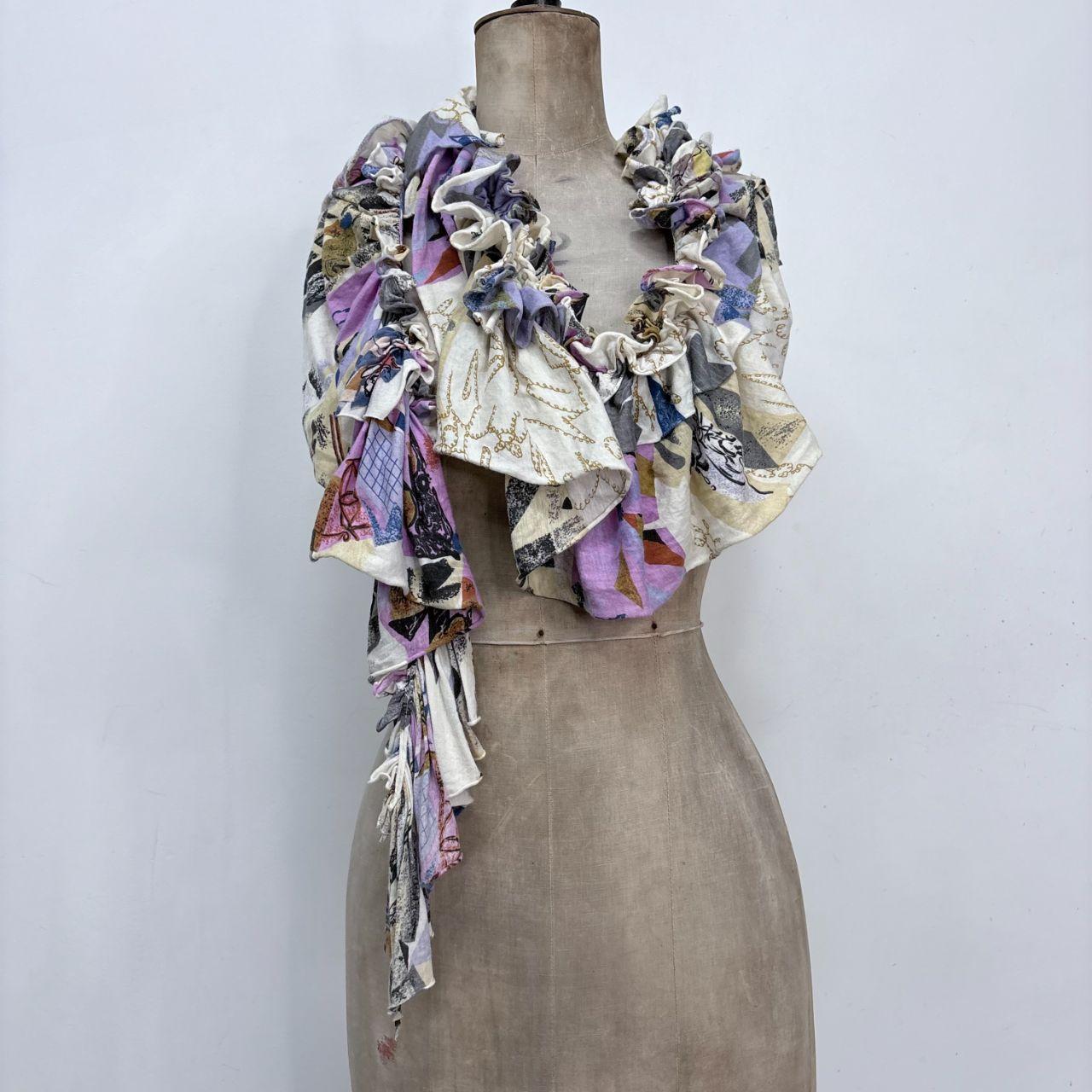 Scarf gathered ruffle grunge scarf