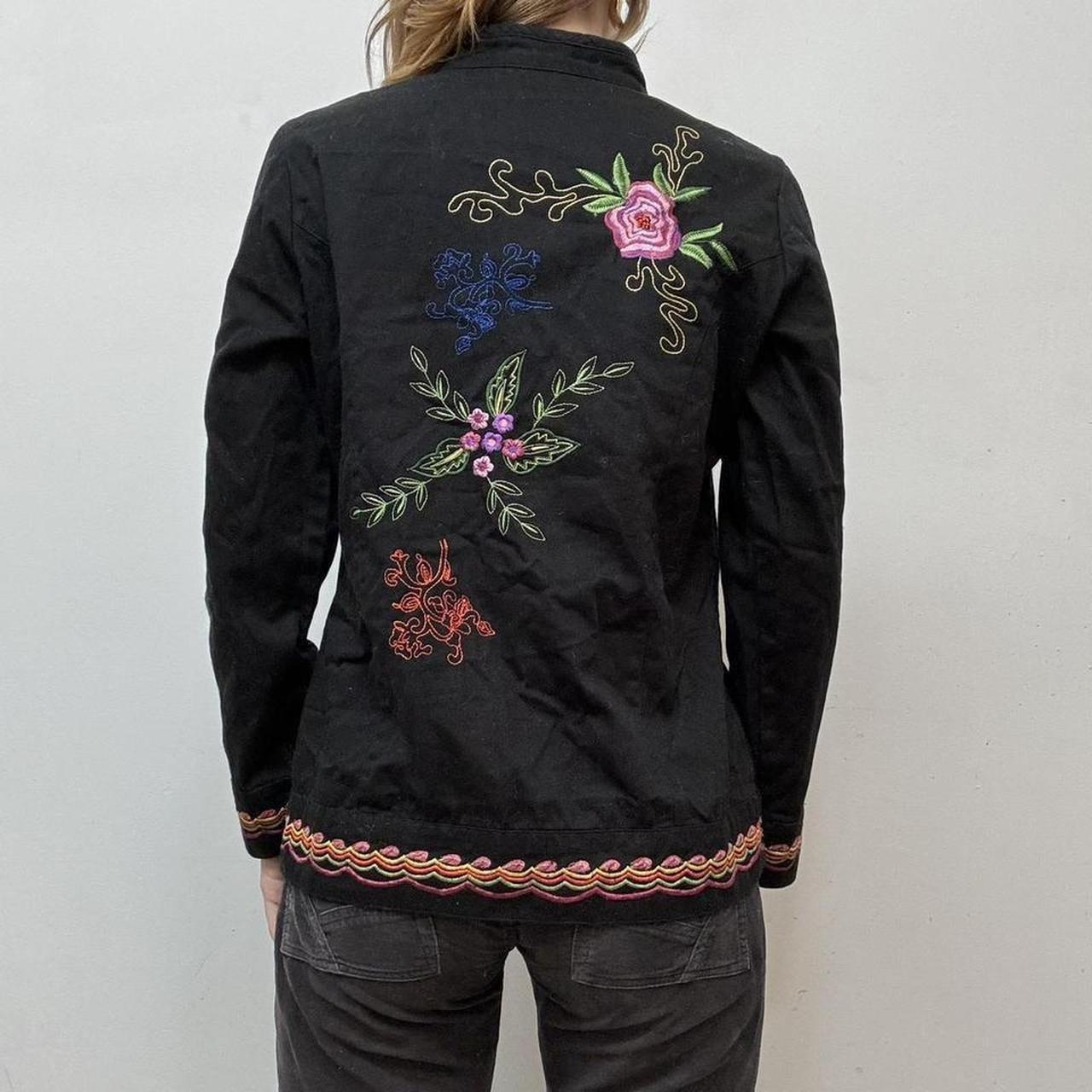 Black embroidered military jacjetjacket