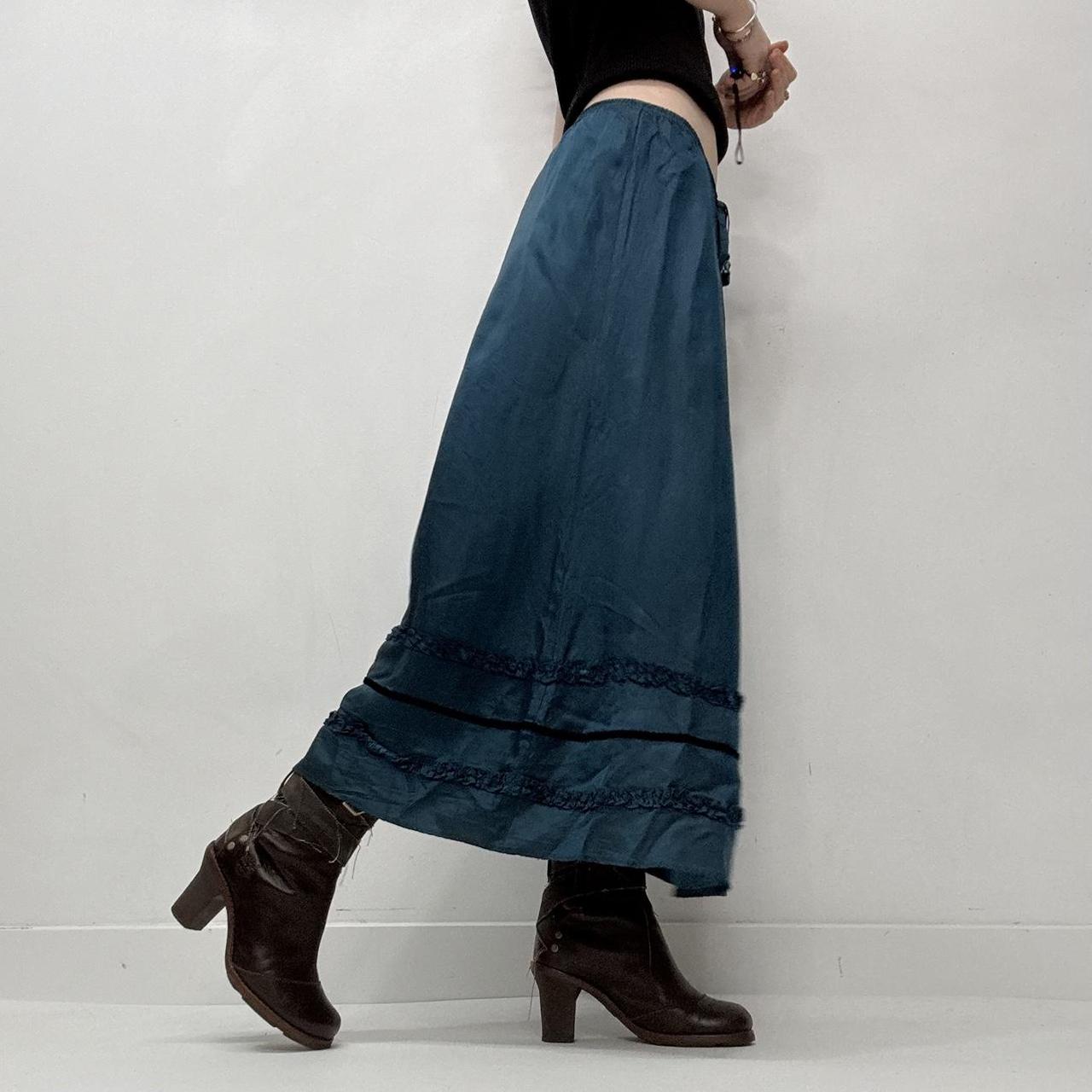 Blue floaty maxi skirt