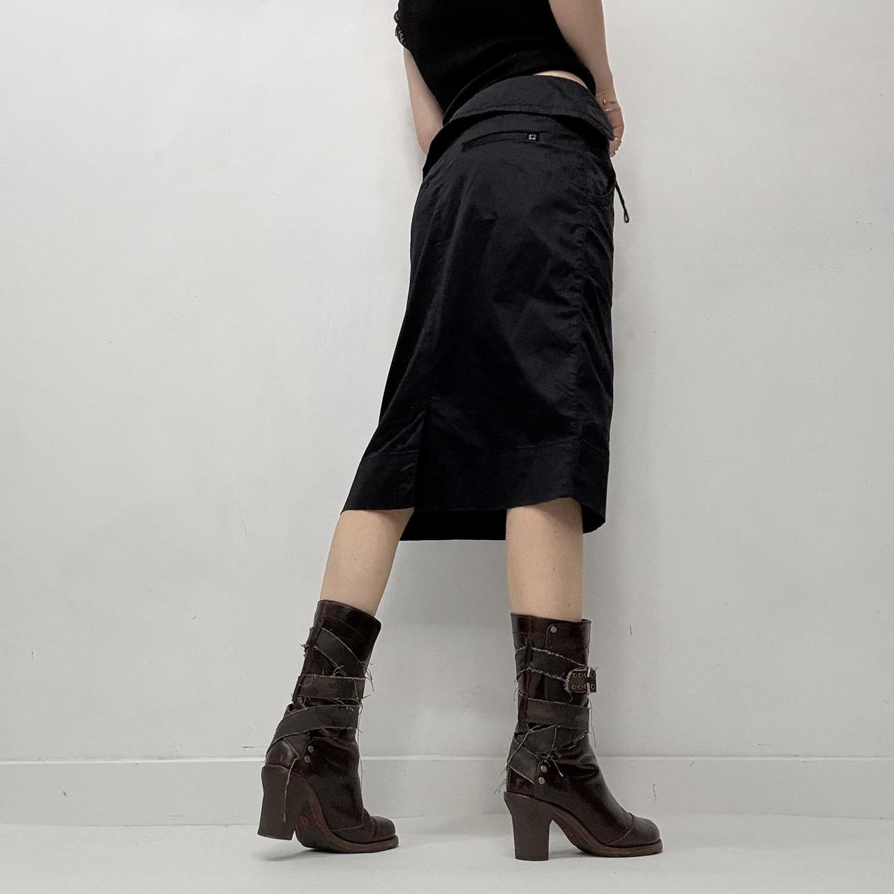 Black cop copine fold over skirt