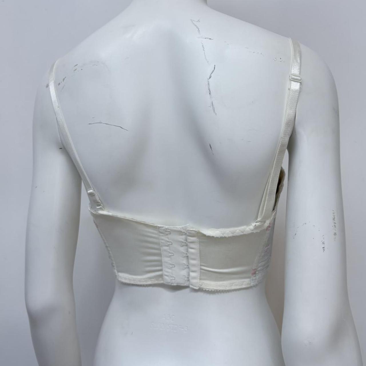 Vintage lace satin floral bralet