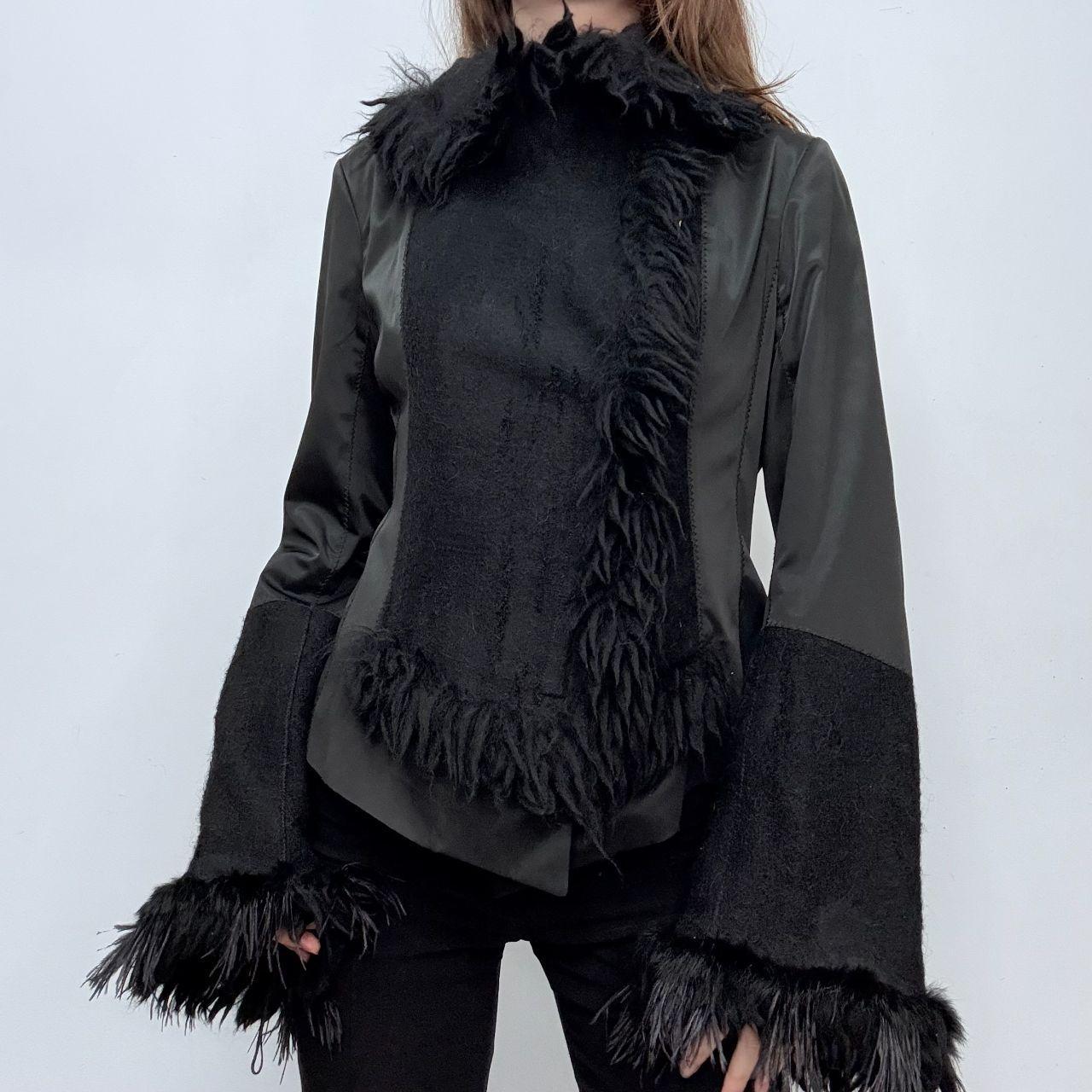 Black flared grunge jacket