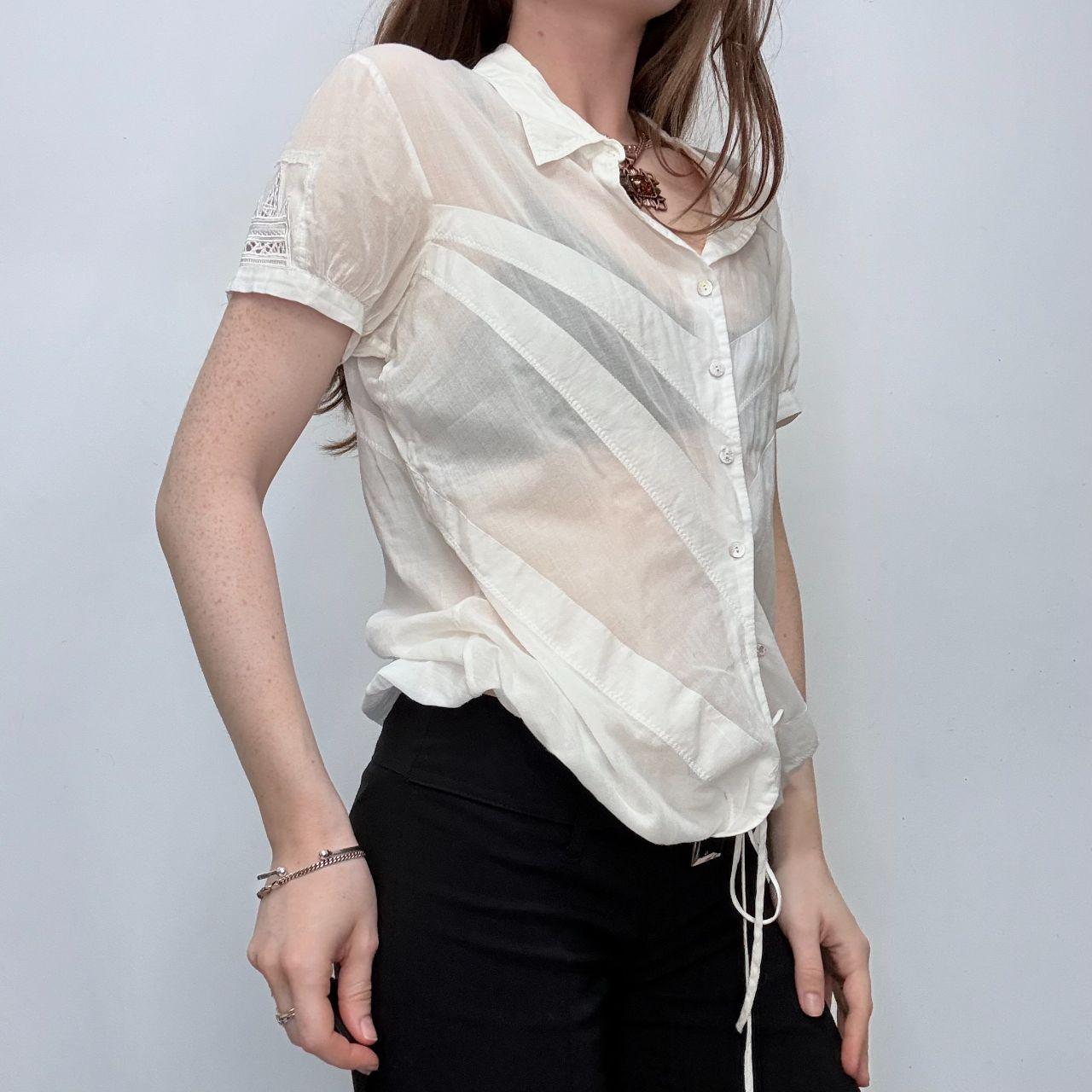 White sheer marthie shirt