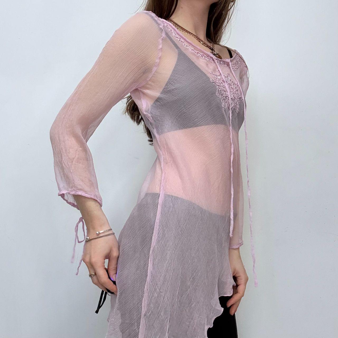 Sheer silk crinkle fairy shirt