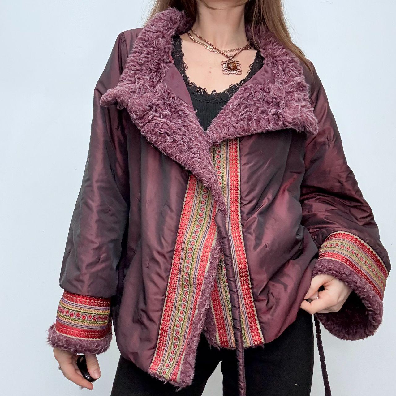 Asymmetric flared boho jacket