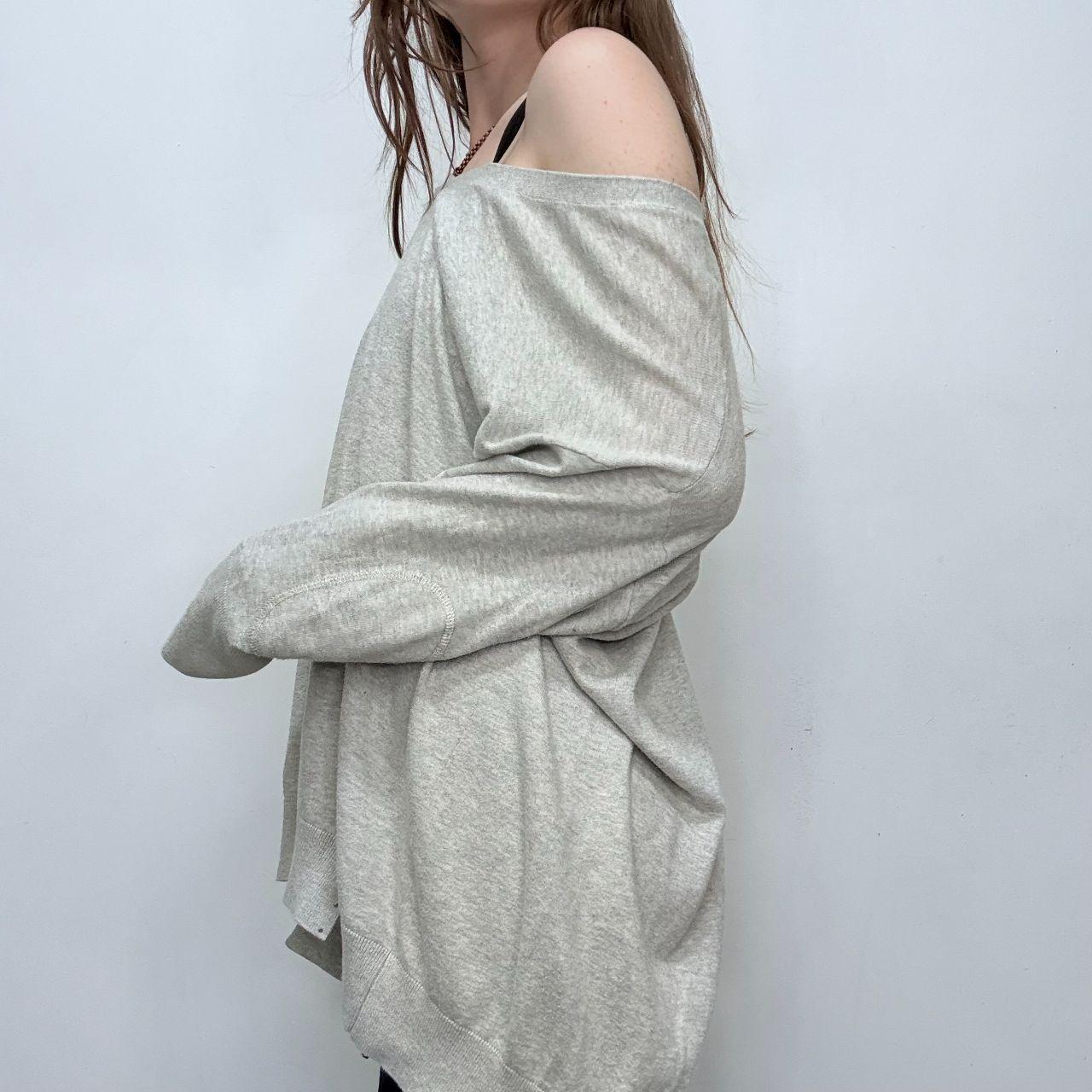 Grey slouchy batwing jumper