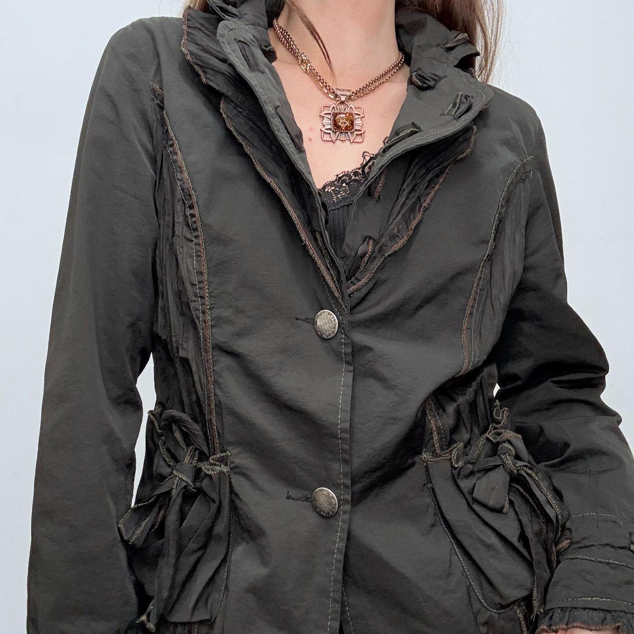 Black flared grunge jacket