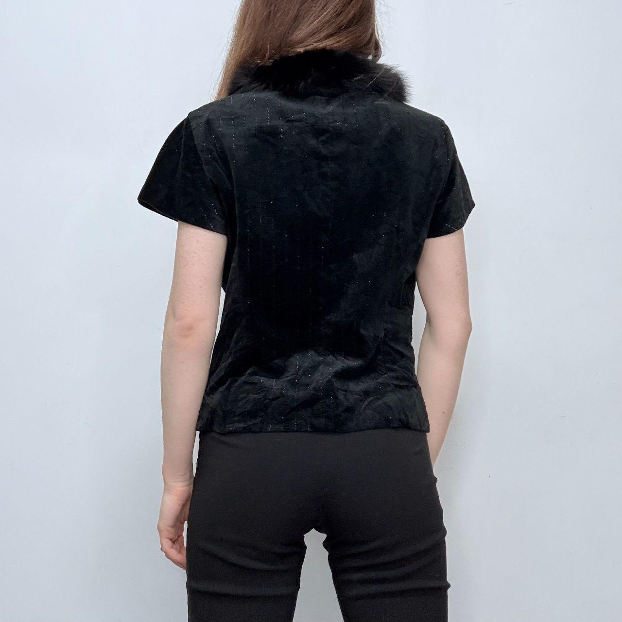 Black velvet cropped mini corset jaket
