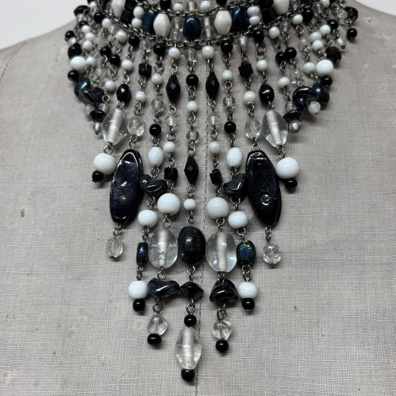 Layered chain gothic charm necklace