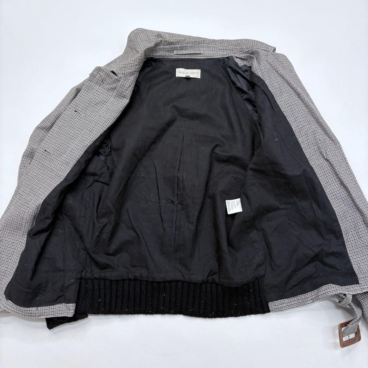 Grey tweed belted bomber trech coat