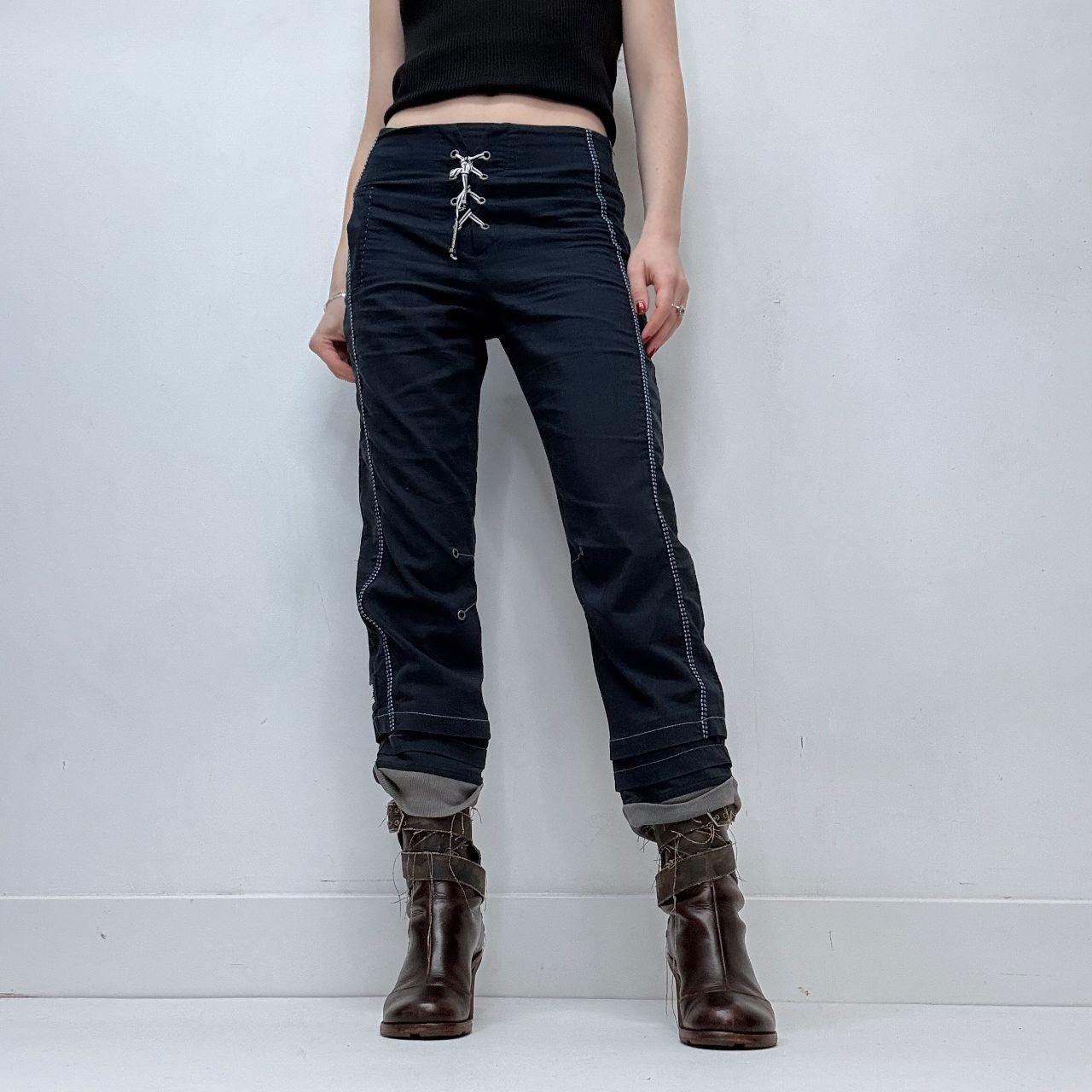 Low-rise corset cropped pants