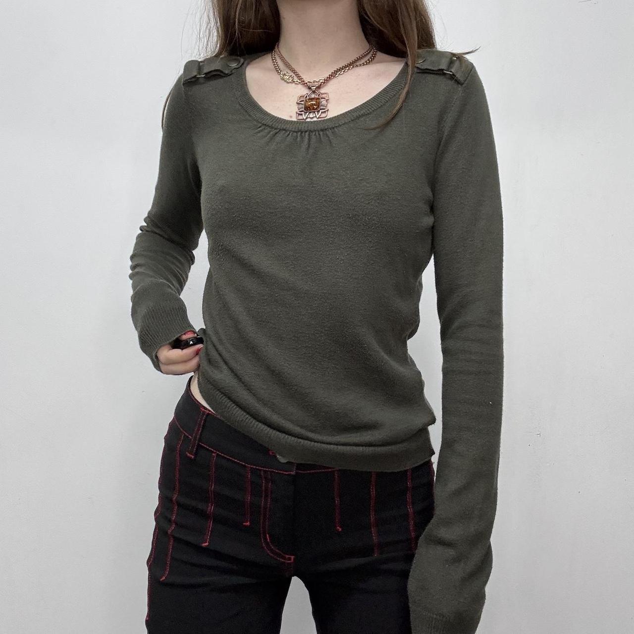 Khaki military Burberry jumper