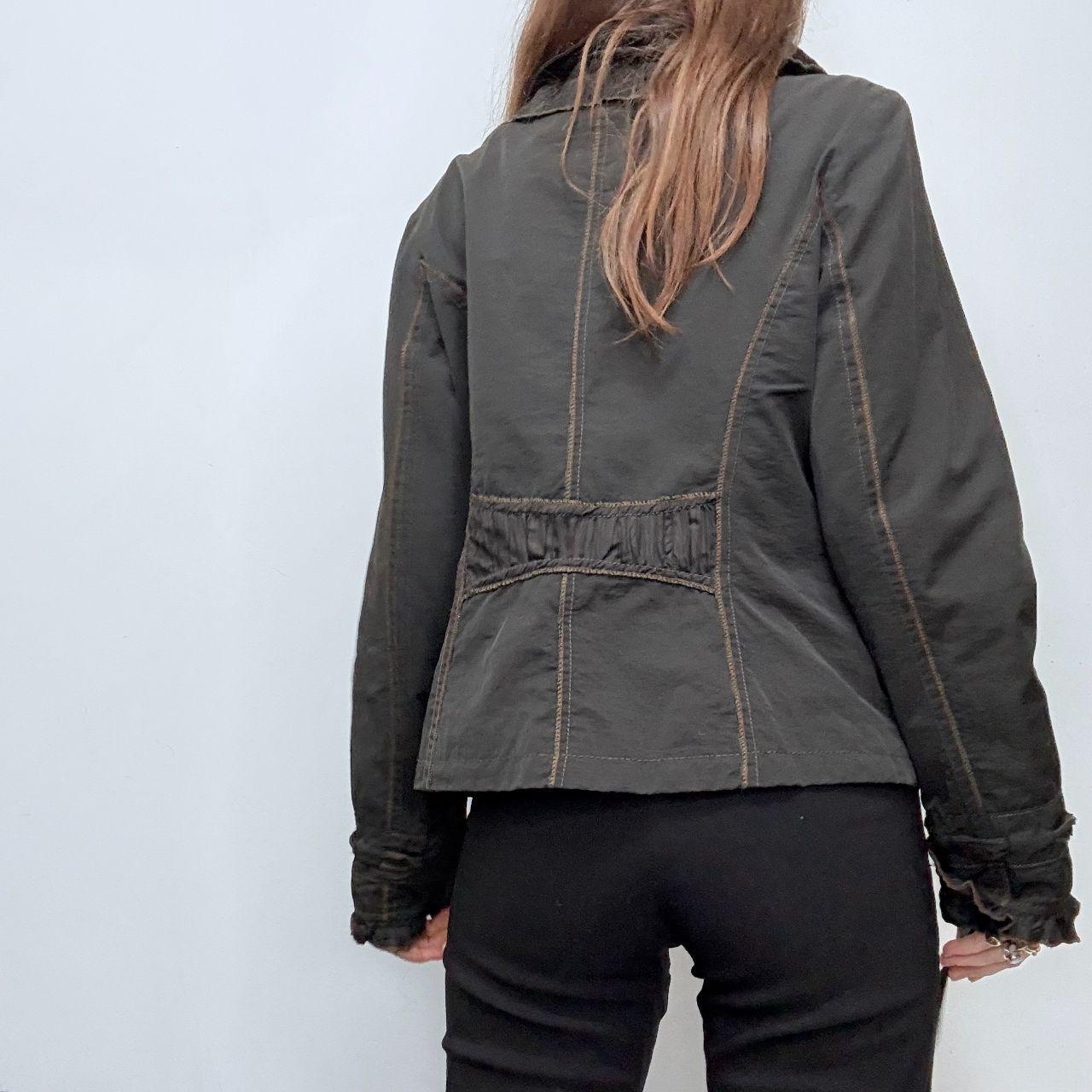 Black flared grunge jacket