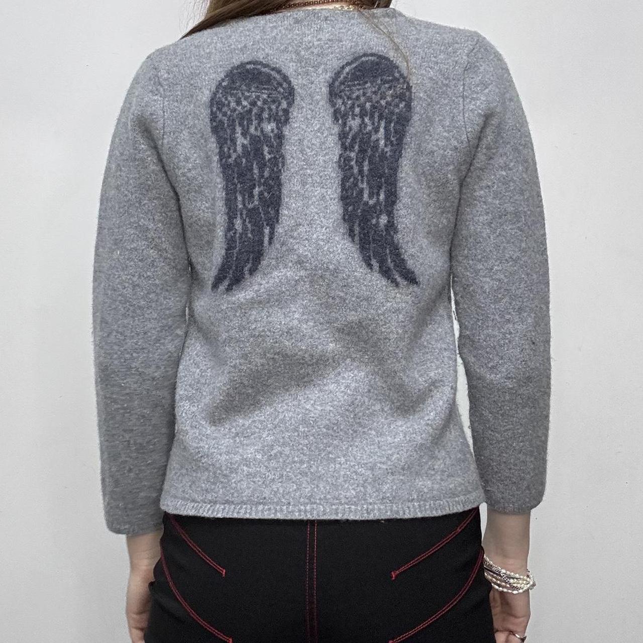 Grey wool angel knit jumper