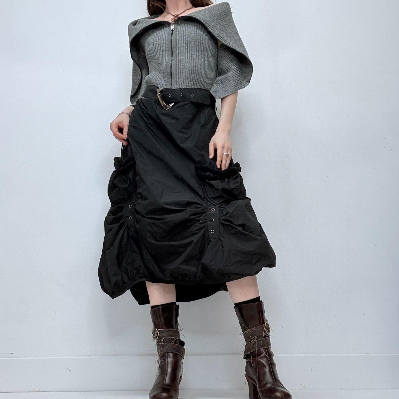 Archival off the shoulder scrunch puff dress