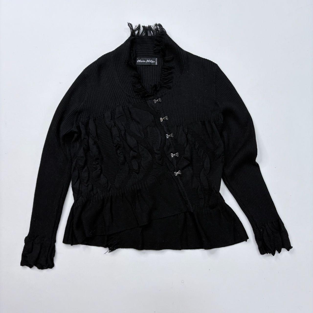 Black flared hook and eye jumper