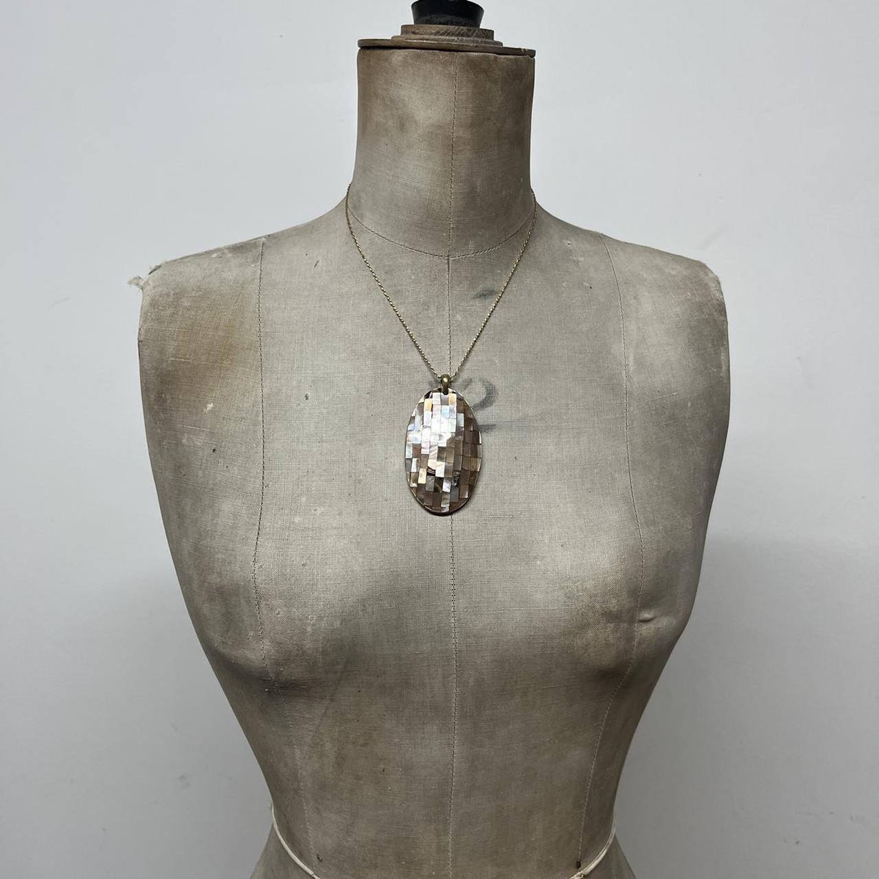 Boho hippie beaded shell necklace