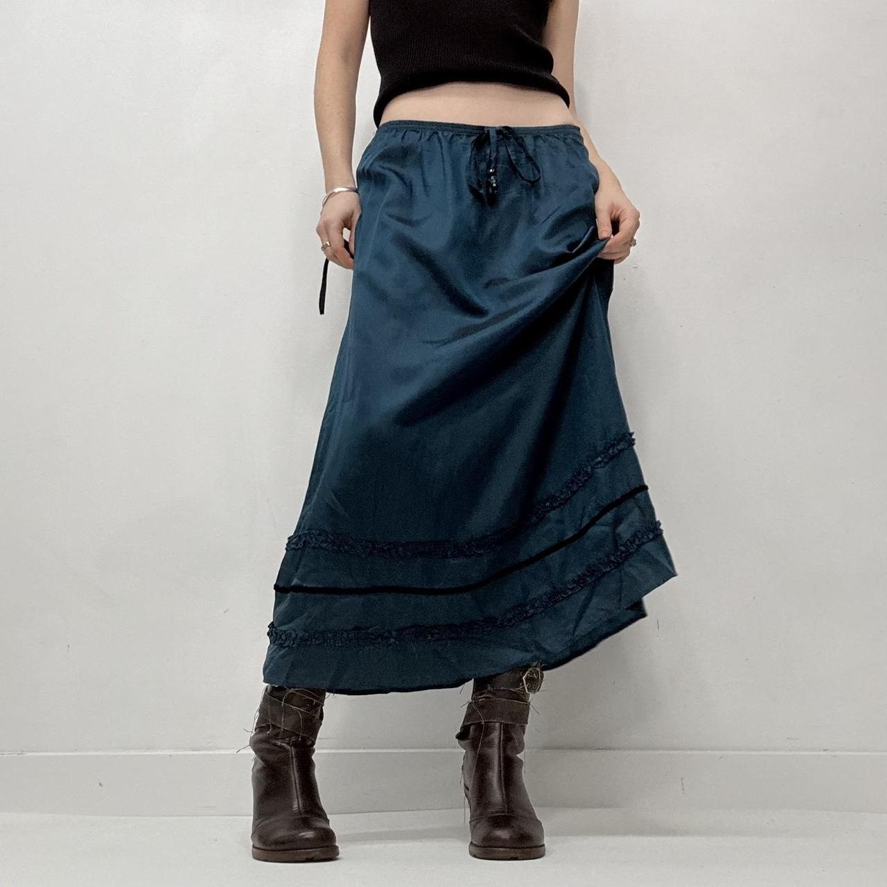 Blue floaty maxi skirt