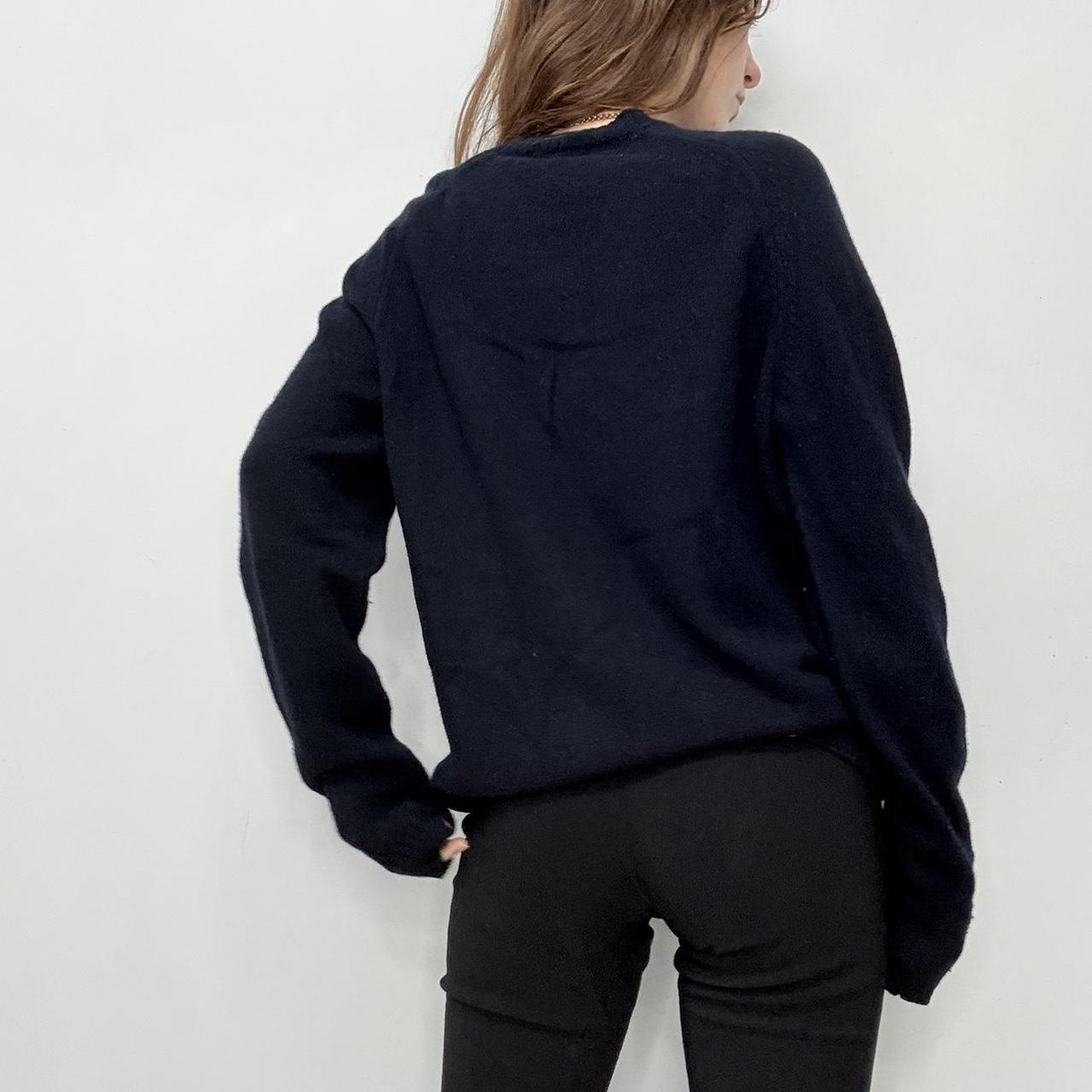 Navy blue wool jumper