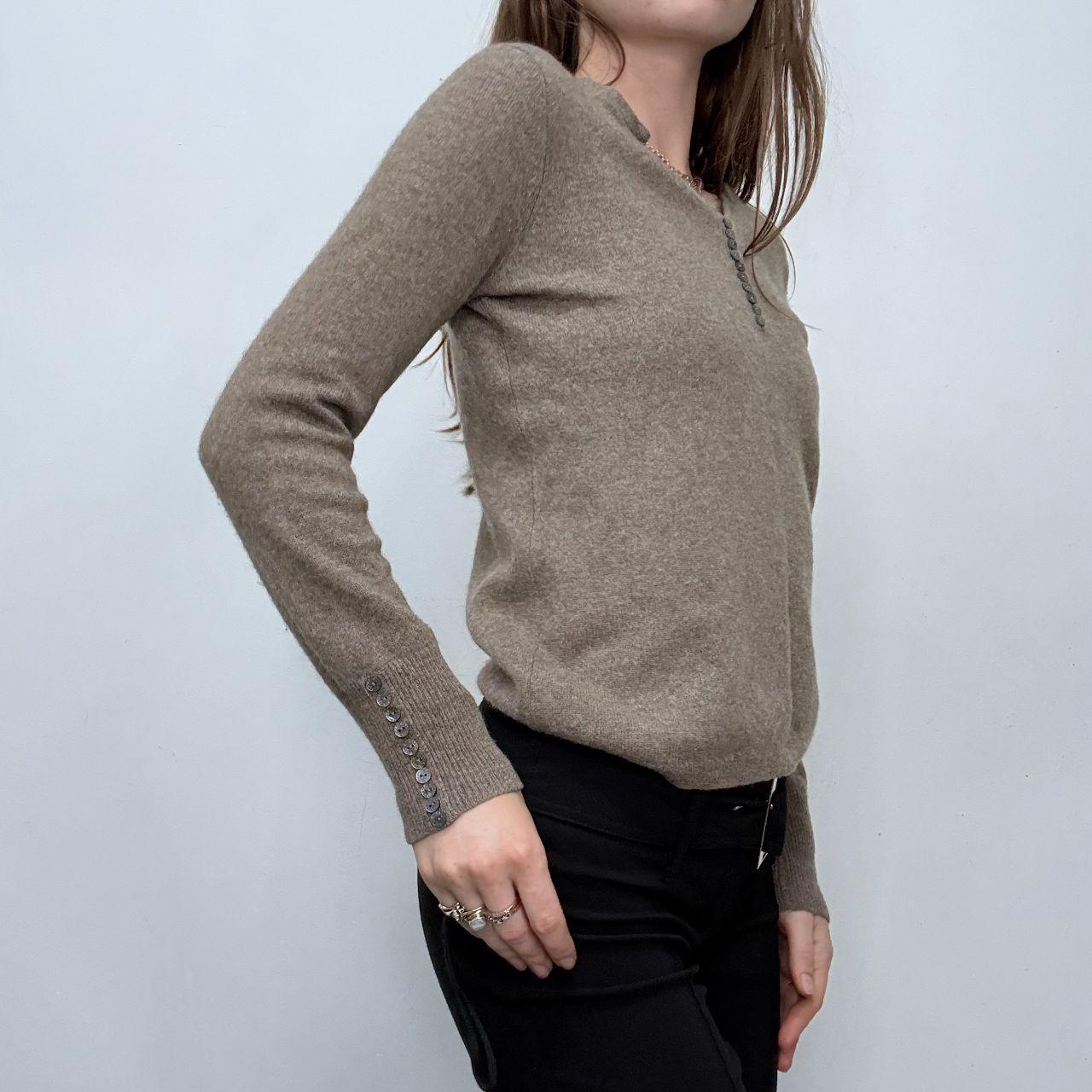 Brown slouchy cashmere jumper
