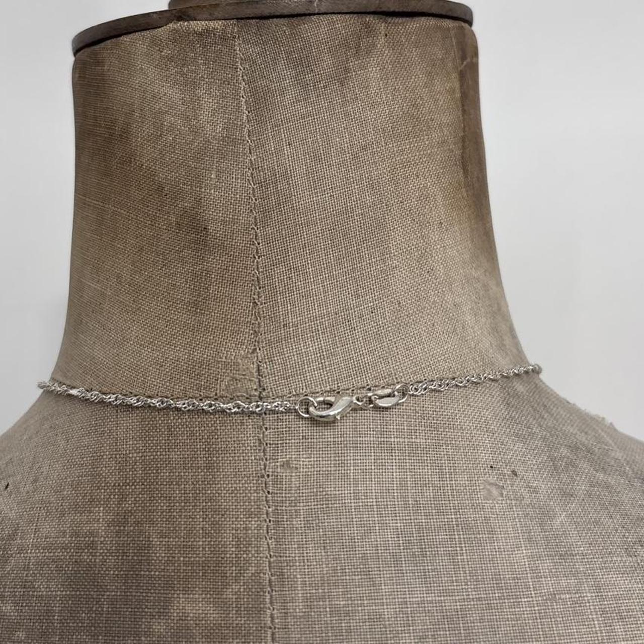 Silver chain coin necklace