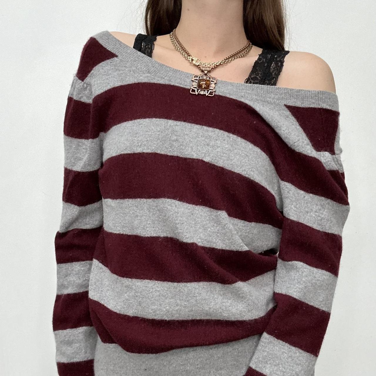 Slouchy striped cashmere jumper