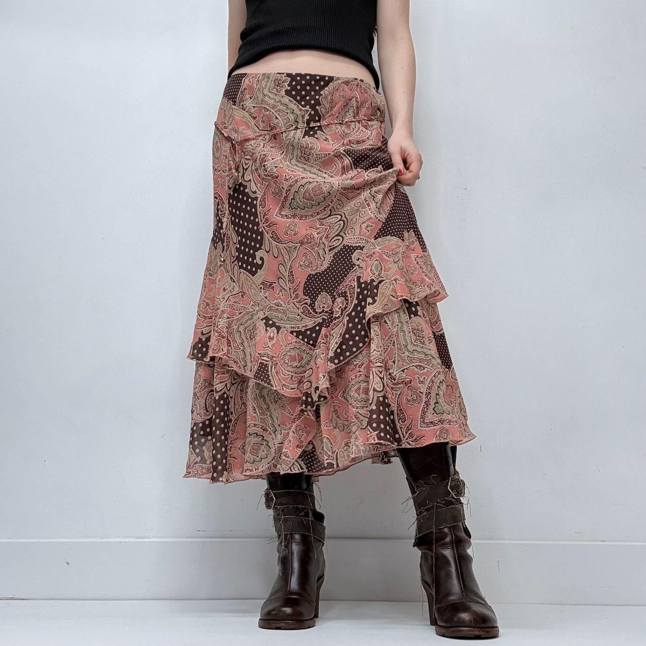 Sheer ruffle asymmetric fairy skirt