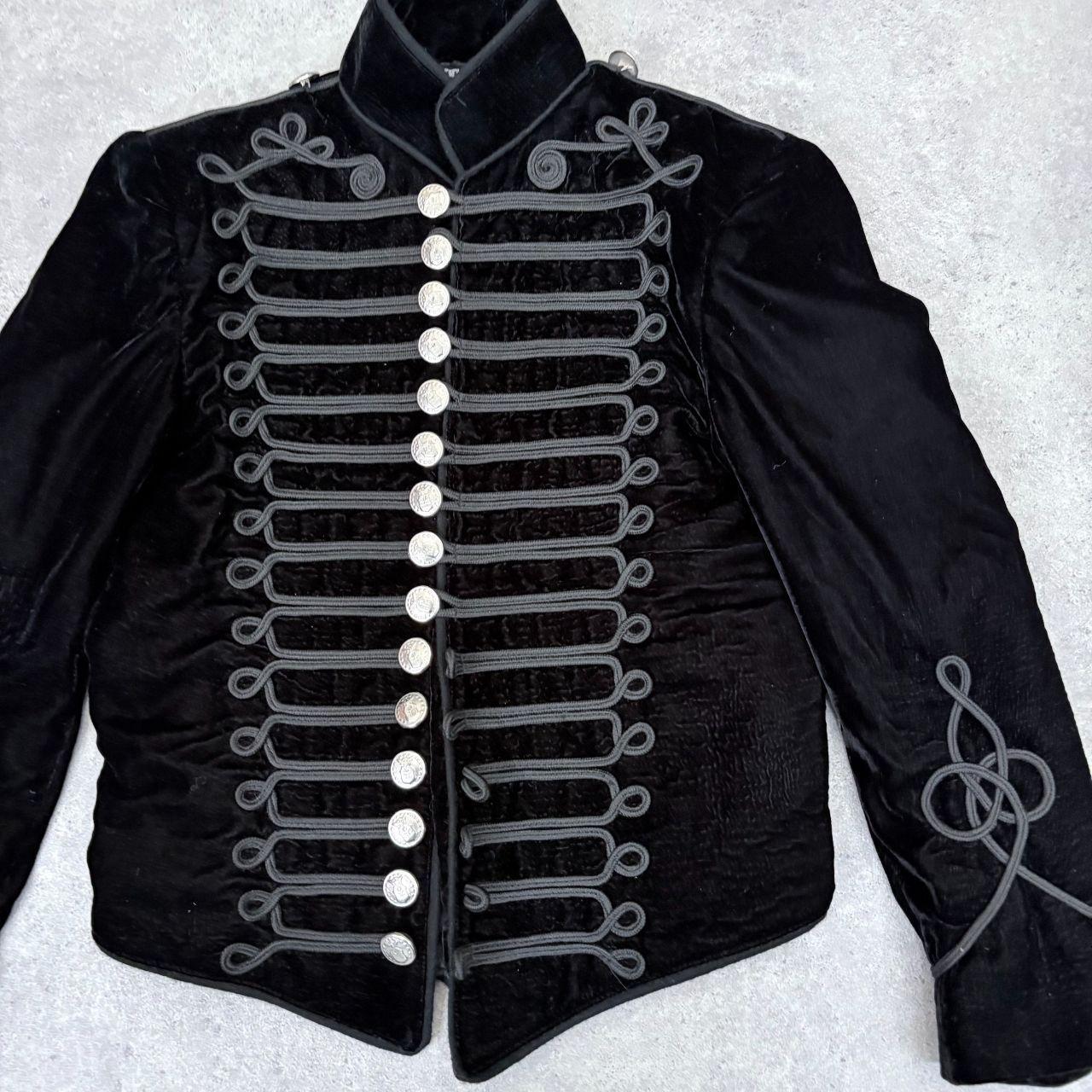 Black velvet millitary baroque jacket