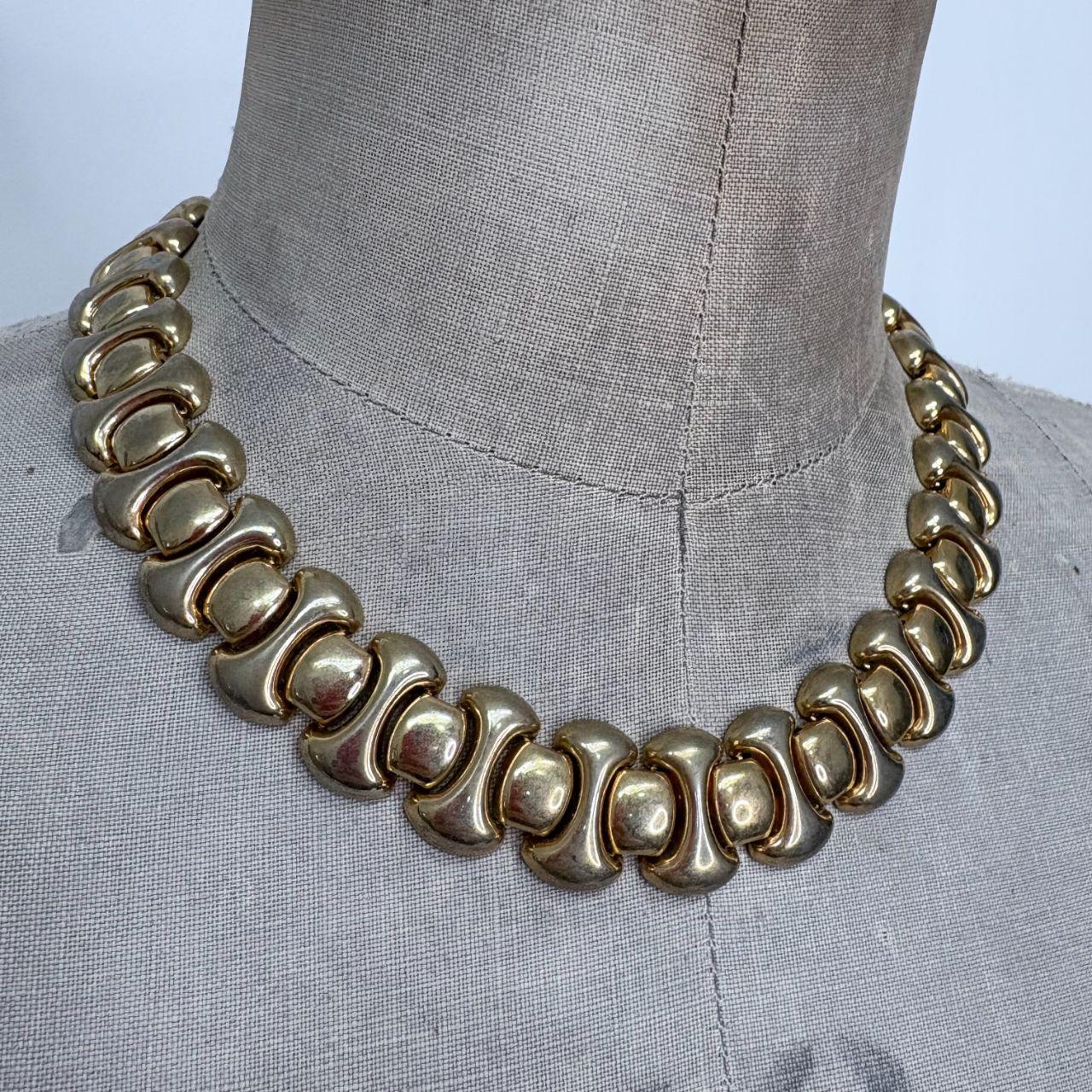 Chunky gold link oversized necklace
