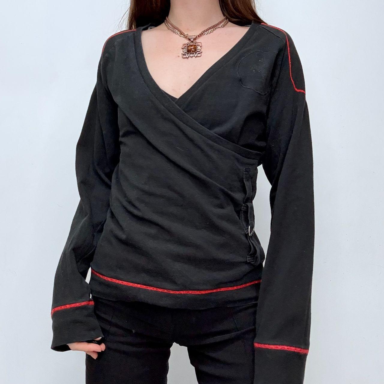 Black cotton wrap Ferrari t-shirt