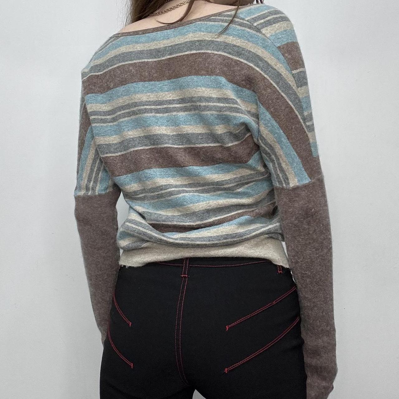 Slouchy striped wool jumper