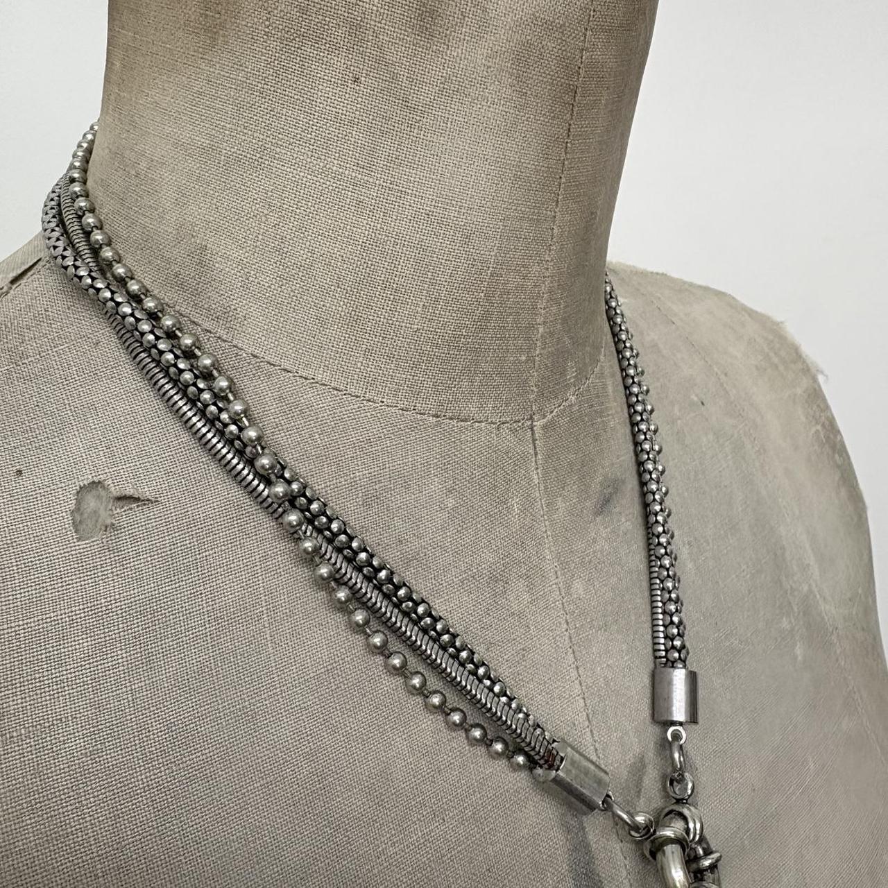 Silver metal heart necklace