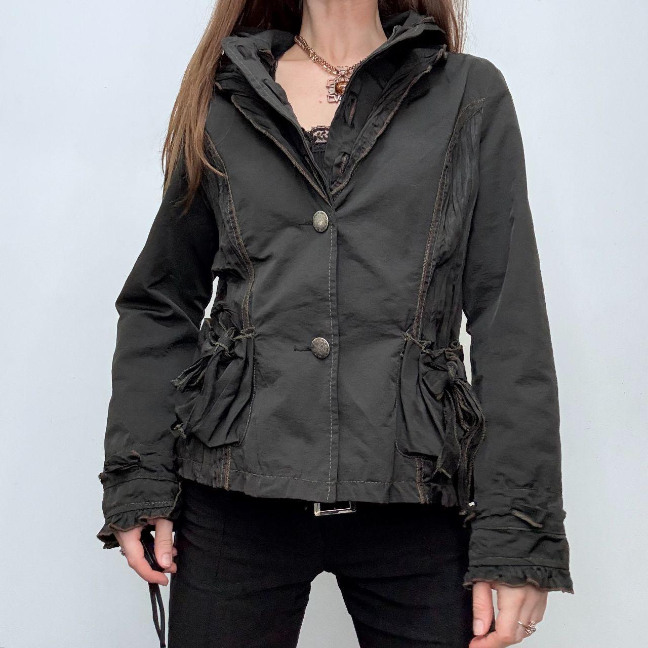 Black flared grunge jacket