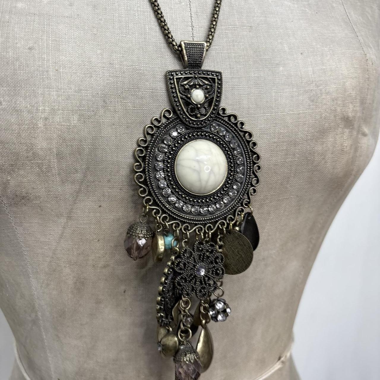 Chunky metal boho necklace