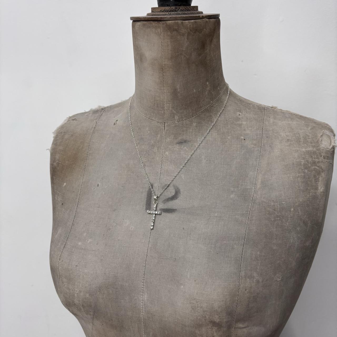 Silver cross necklace