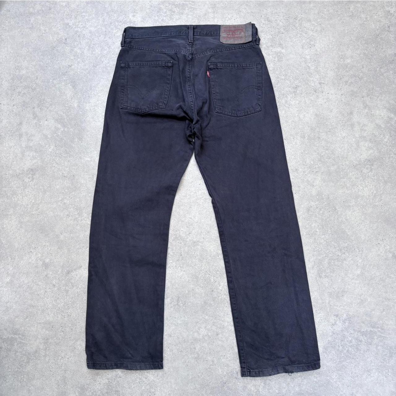 Navy wide-leg straight Levi's jeans