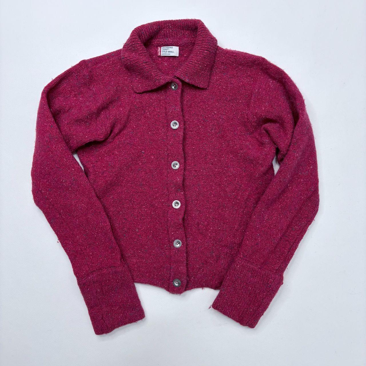 Red tab Levi engineered cut cardigan