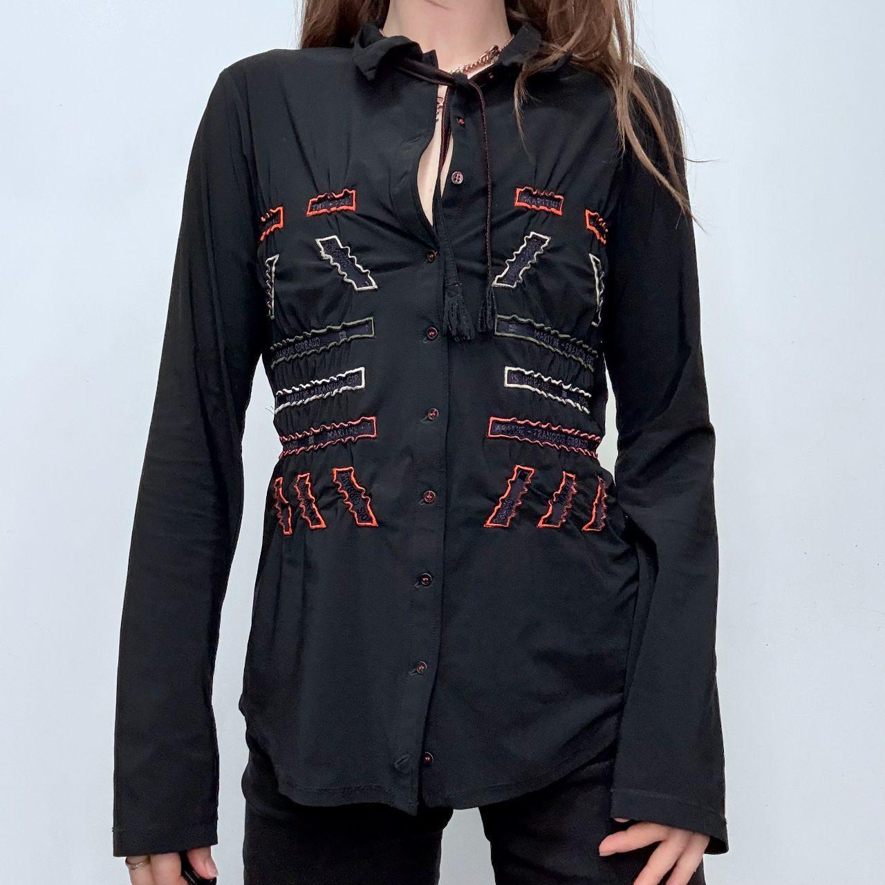 Black boho Marithe + Francois Girbaud shirt