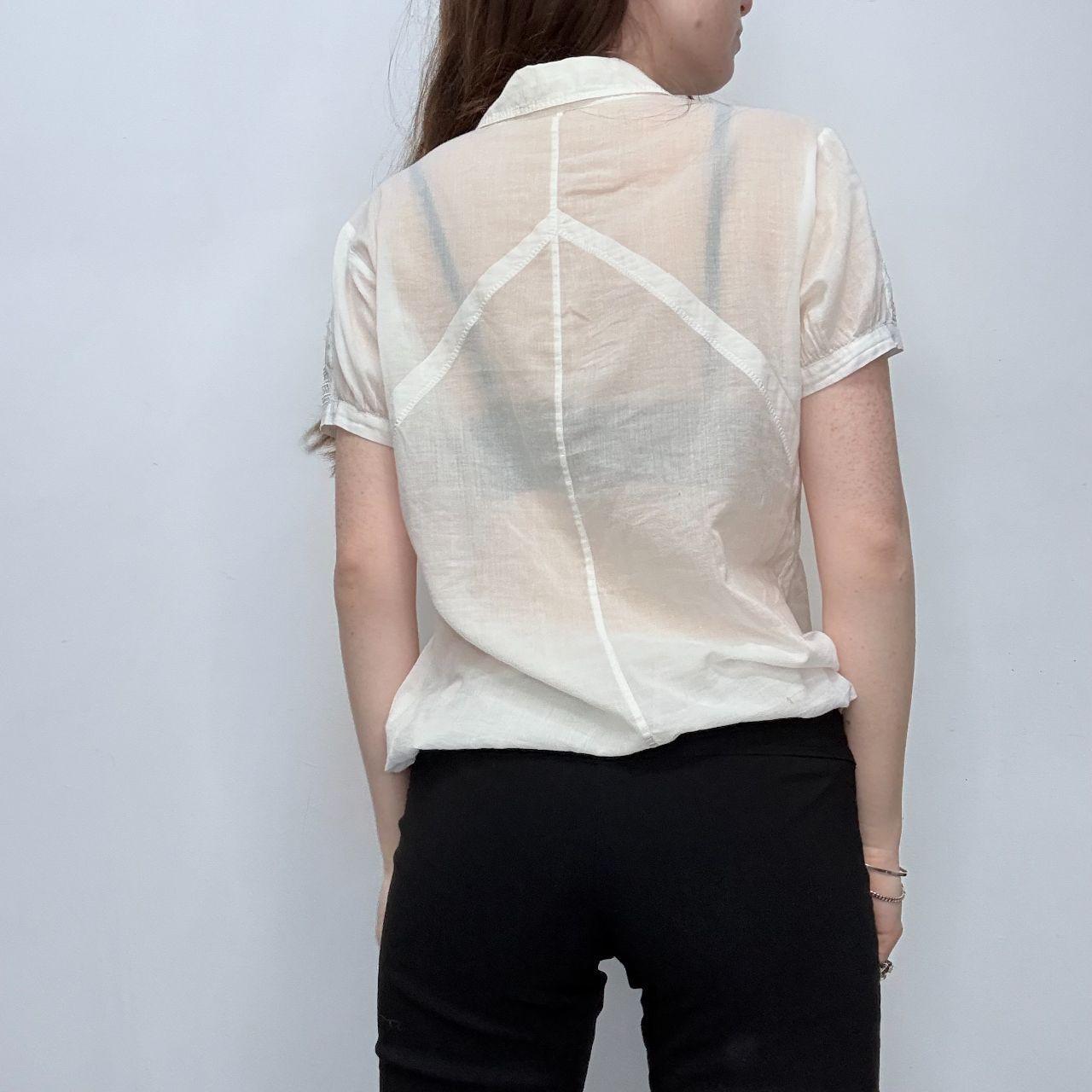 White sheer marthie shirt