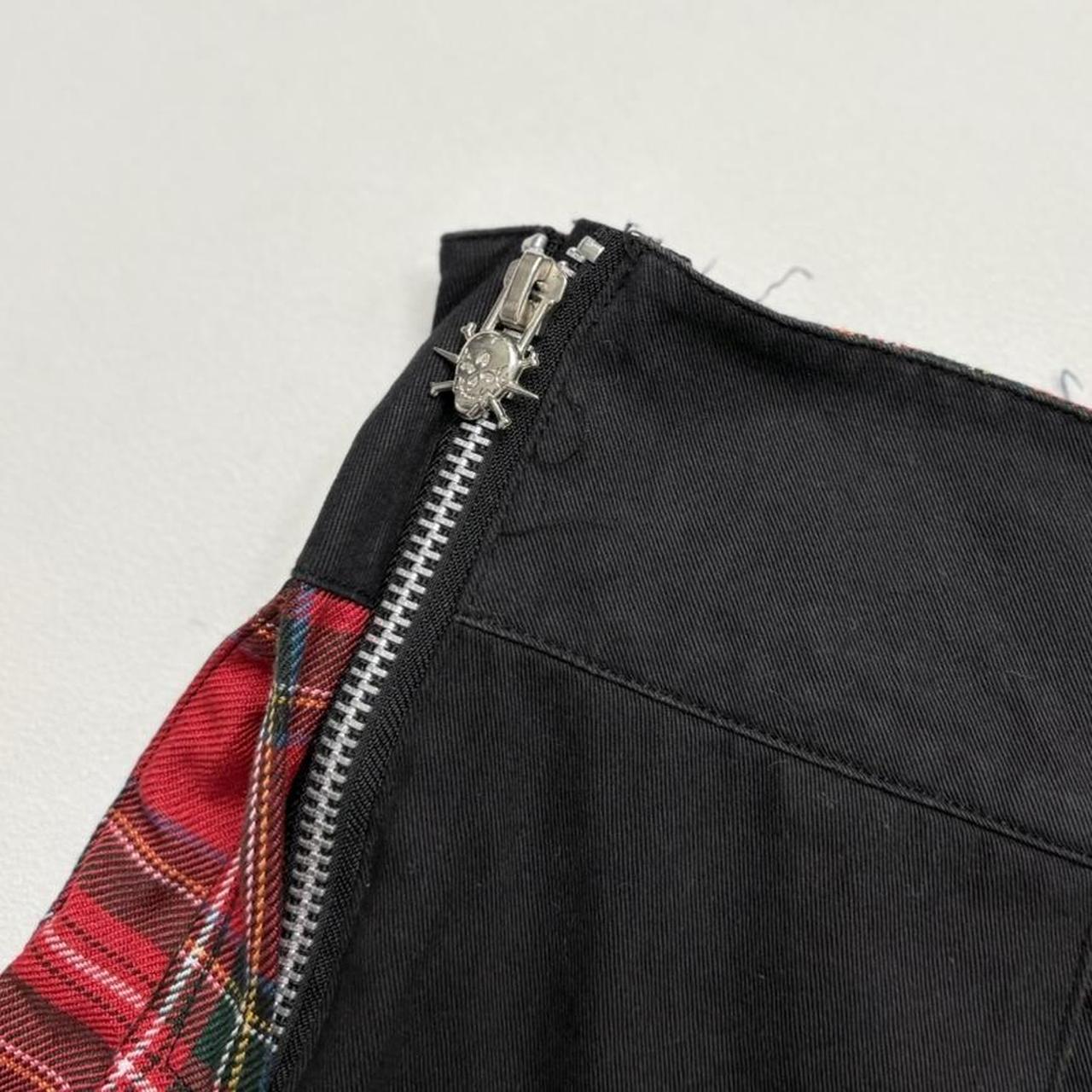 Pleated mini tartan grunge skirt