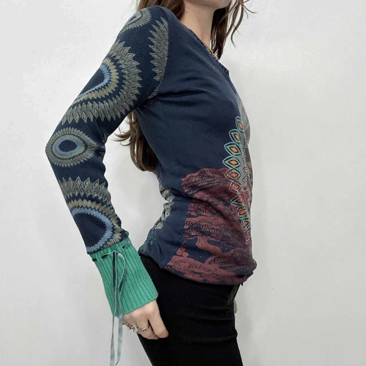 Graphic desigual paisley print jumper