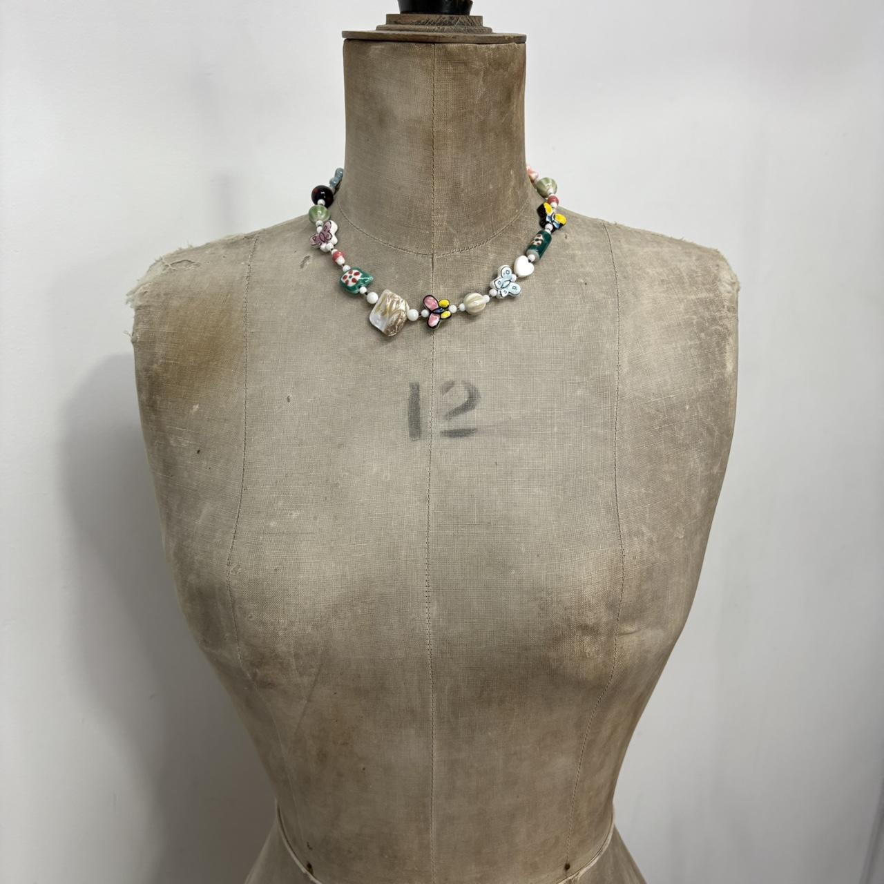 Chunky beaded colourful necklace
