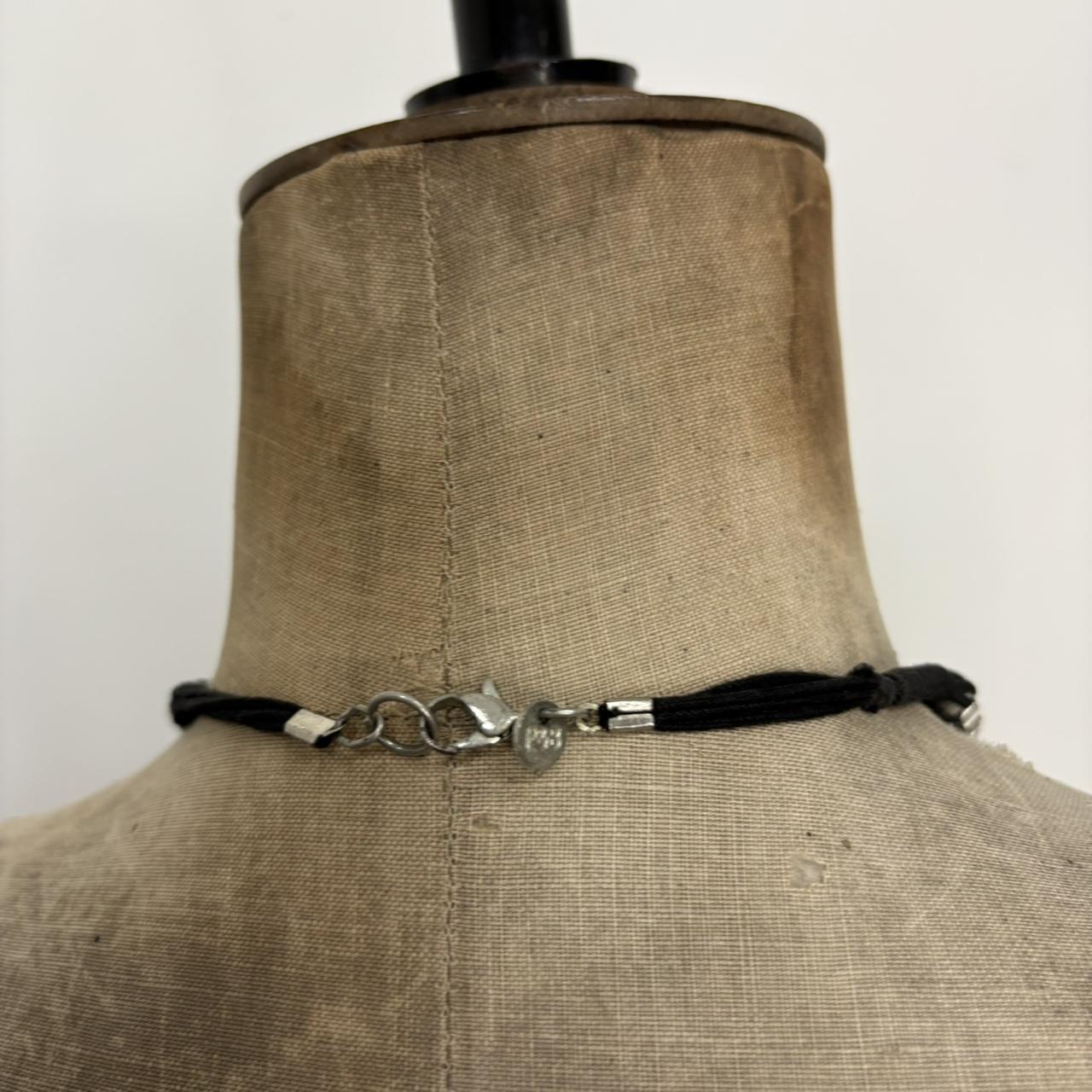 Silver chunky layered chain necklace