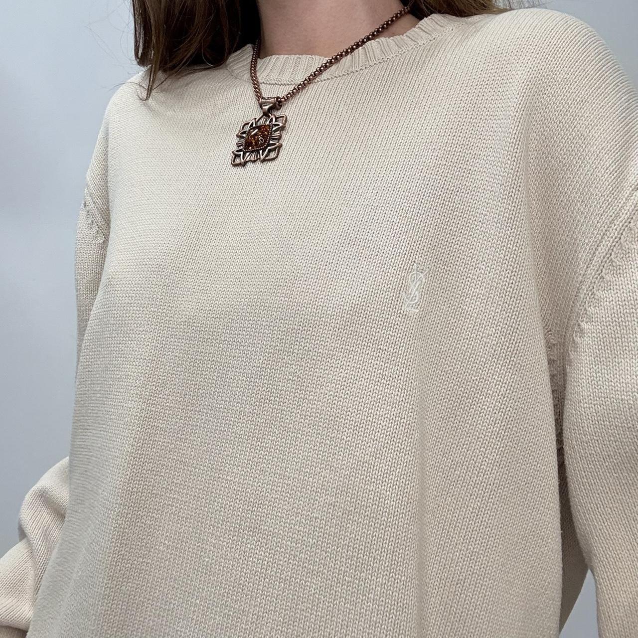 YSL oversized cotton knitted jumper