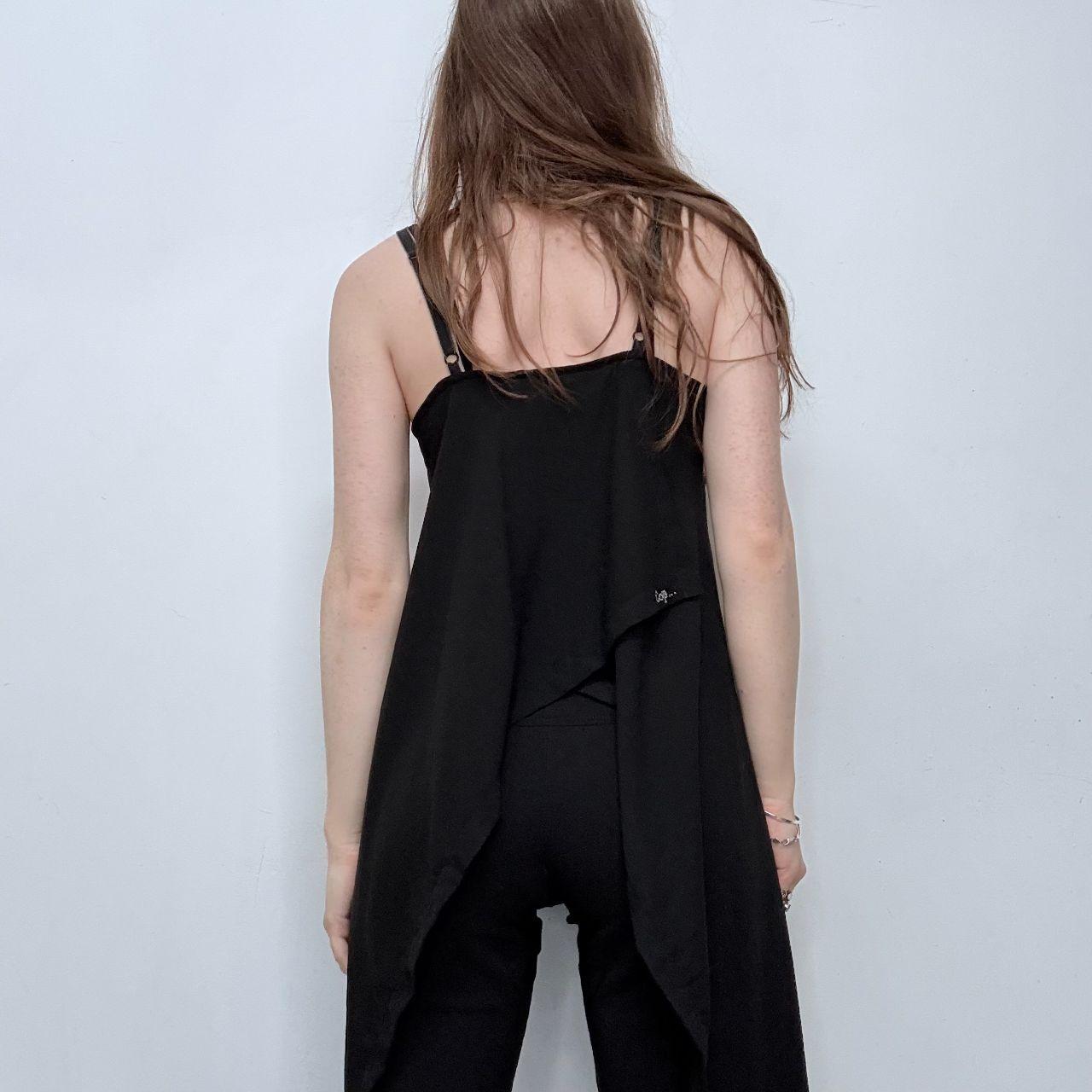 Black asymmetric flared Cop Copine vest