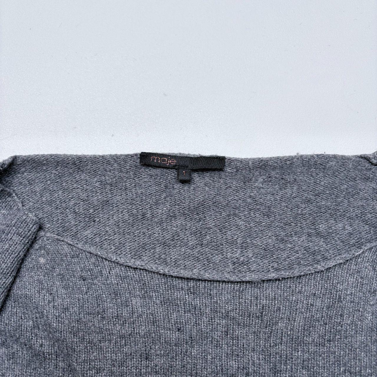 Grey slash neck slouchy jumper