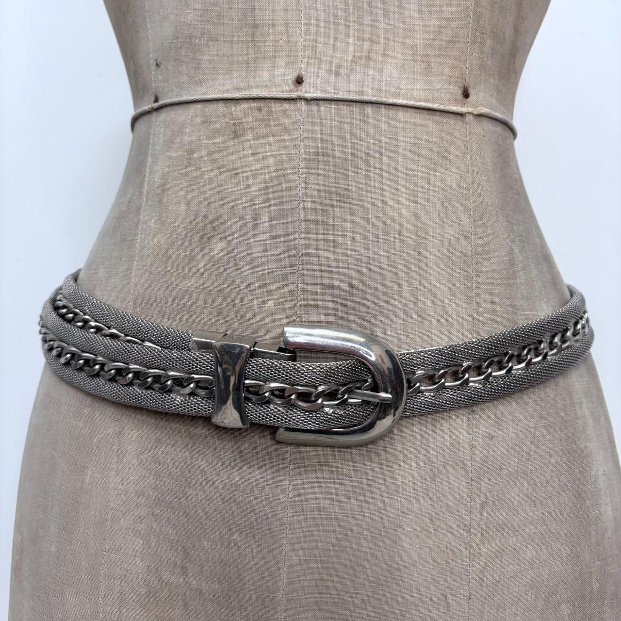 Silver chainmail belt