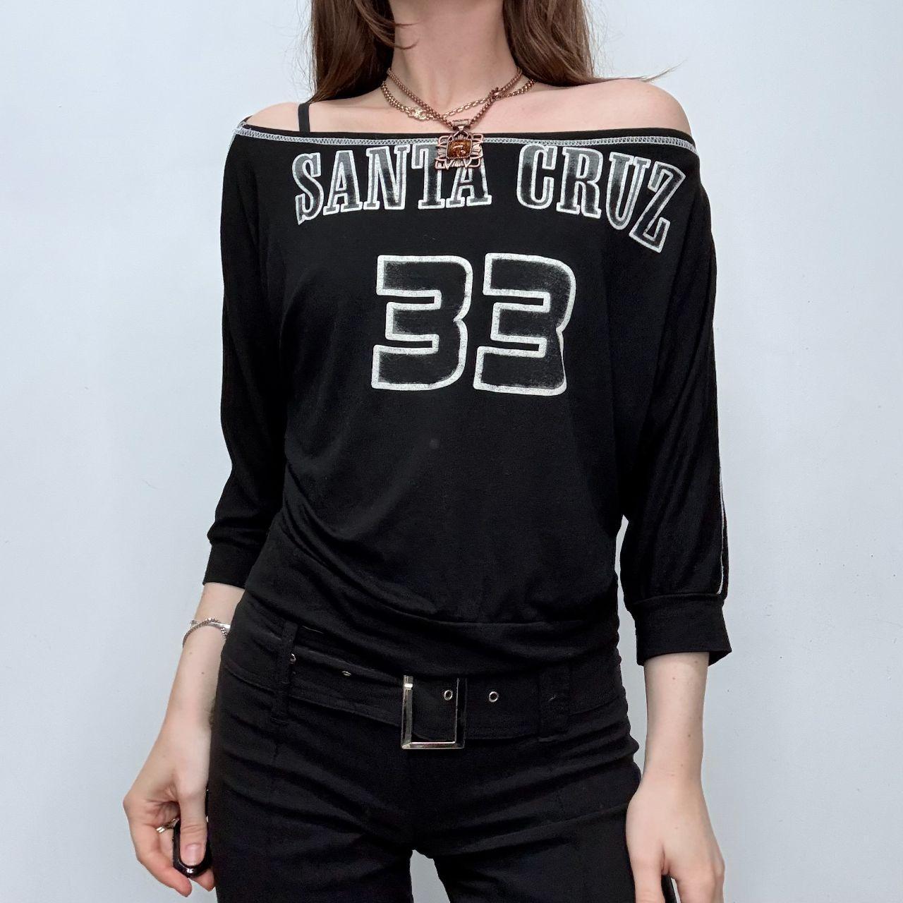 Black long sleeve graphic grunge t-shirt