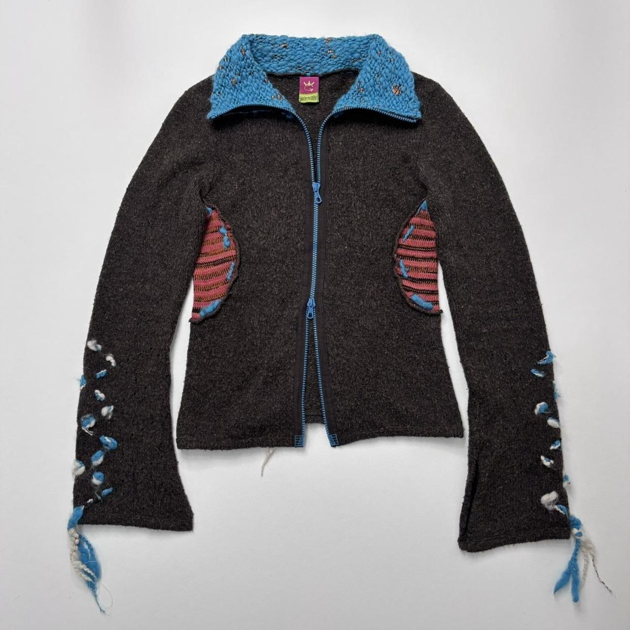 Flare knitted boho zipper jumper